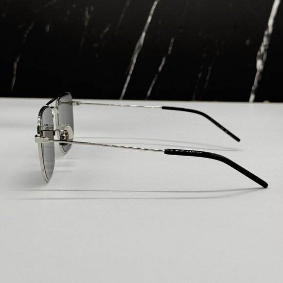 NEW SAINT LAURENT SUNGLASSES SILVER UNISEX EYEWEAR SAINT LAURENT SL309 001